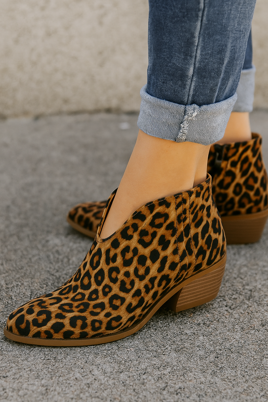 Clementina | Botins com Padrão Leopardo