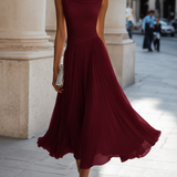 Amanda | Vestido Midi Plissado