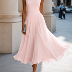 Amanda | Vestido Midi Plissado