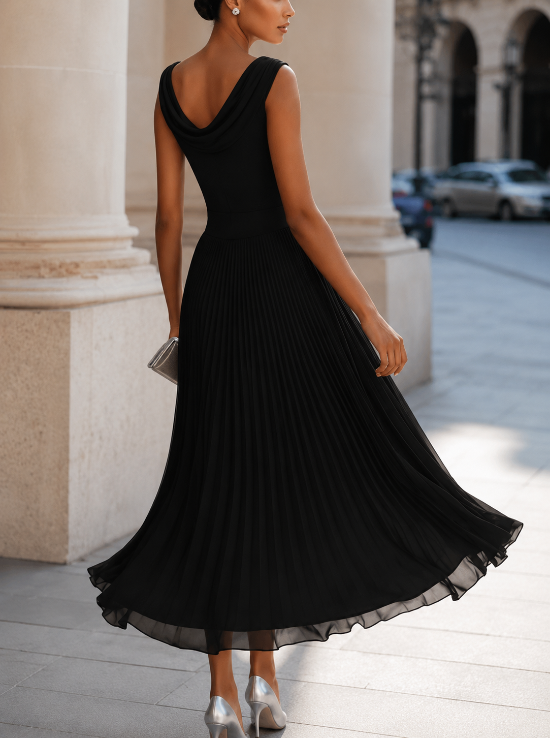 Amanda | Vestido Midi Plissado