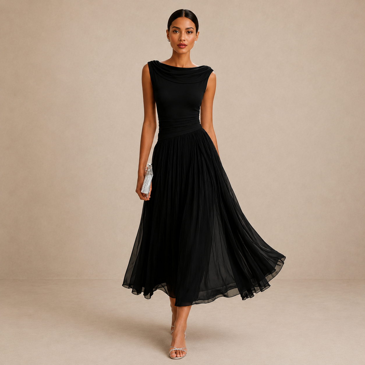 Amanda | Vestido Midi Plissado