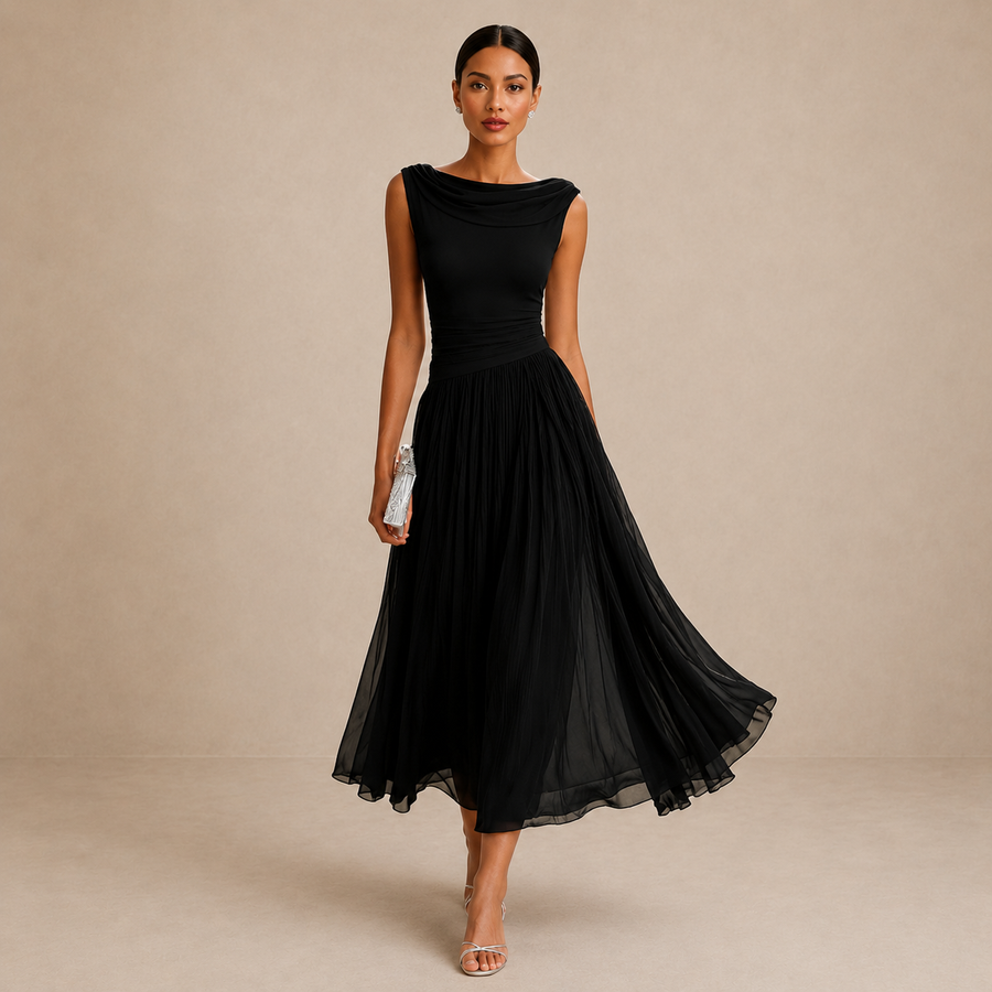 Amanda | Vestido Midi Plissado