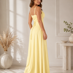 Neuza | Vestido Maxi com Decote Drapeado