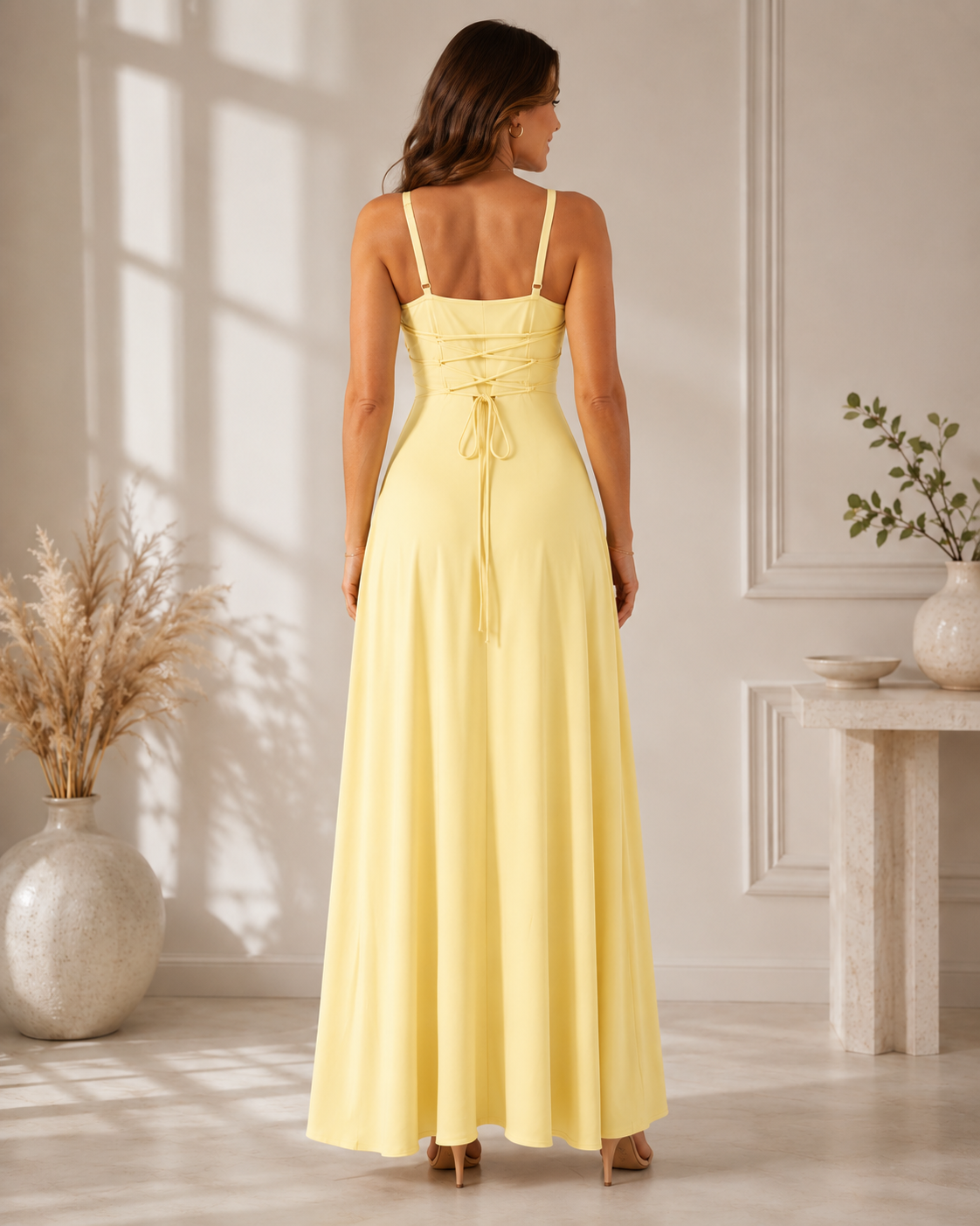 Neuza | Vestido Maxi com Decote Drapeado