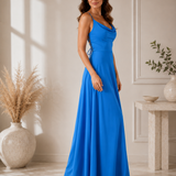 Neuza | Vestido Maxi com Decote Drapeado