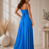 Neuza | Vestido Maxi com Decote Drapeado