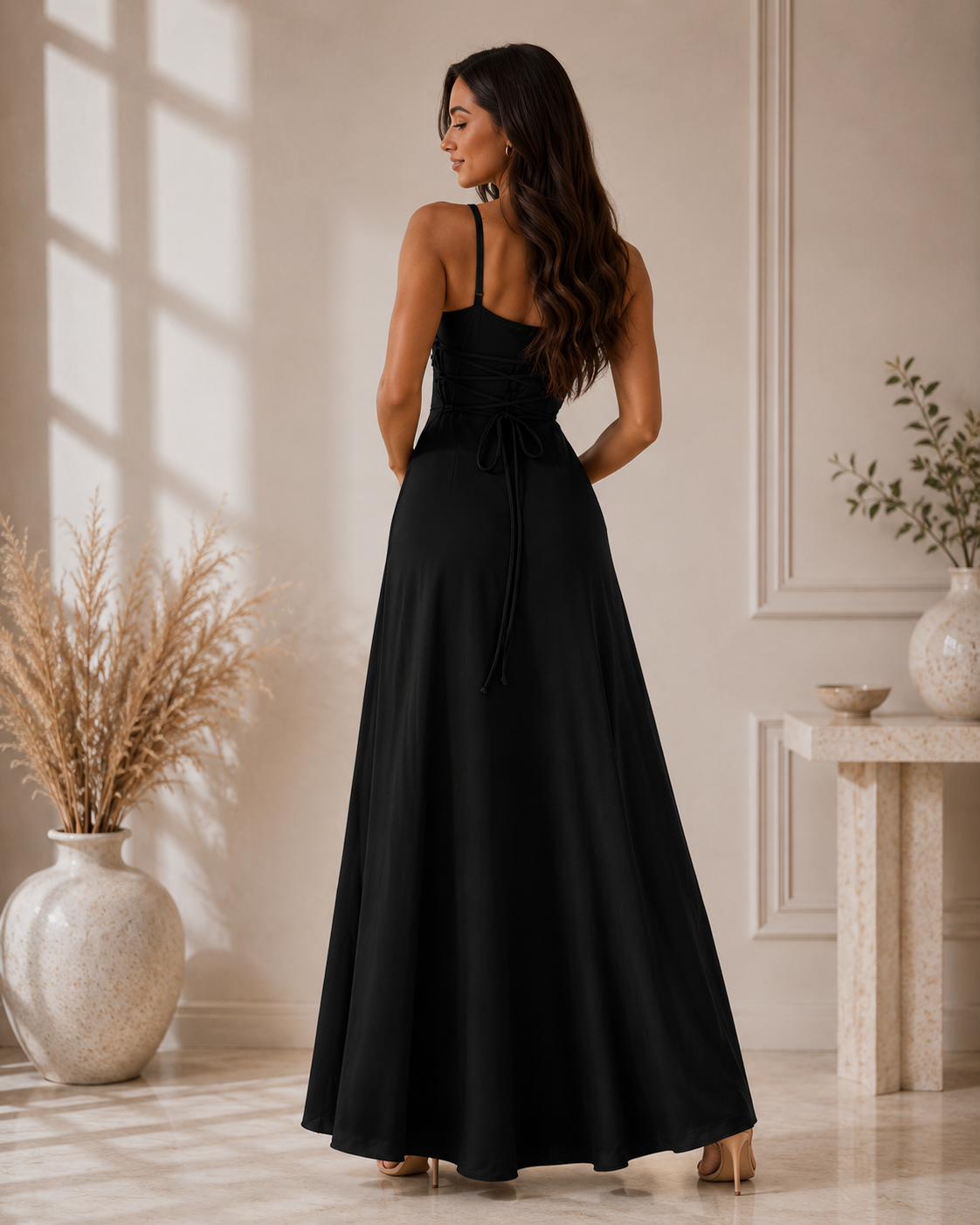 Neuza | Vestido Maxi com Decote Drapeado