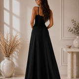 Neuza | Vestido Maxi com Decote Drapeado