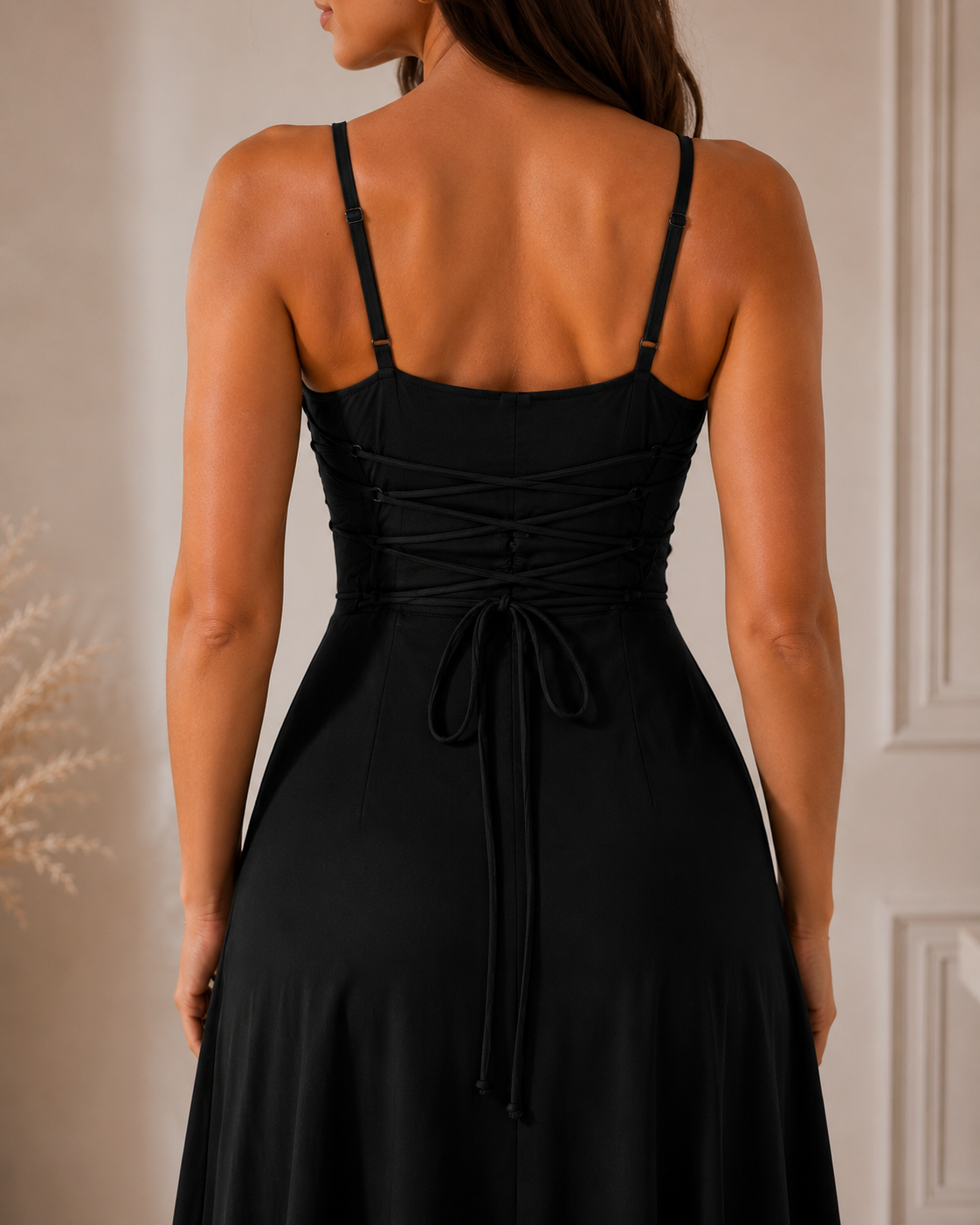 Neuza | Vestido Maxi com Decote Drapeado