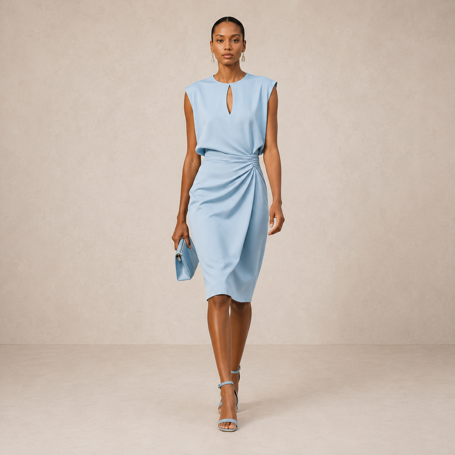 Andreia | Vestido Midi Drapeado