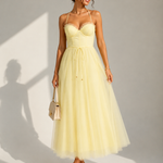 Gina | Vestido Midi com Cintura Marcada