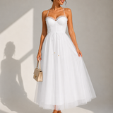 Gina | Vestido Midi com Cintura Marcada