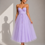 Gina | Vestido Midi com Cintura Marcada