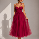 Gina | Vestido Midi com Cintura Marcada
