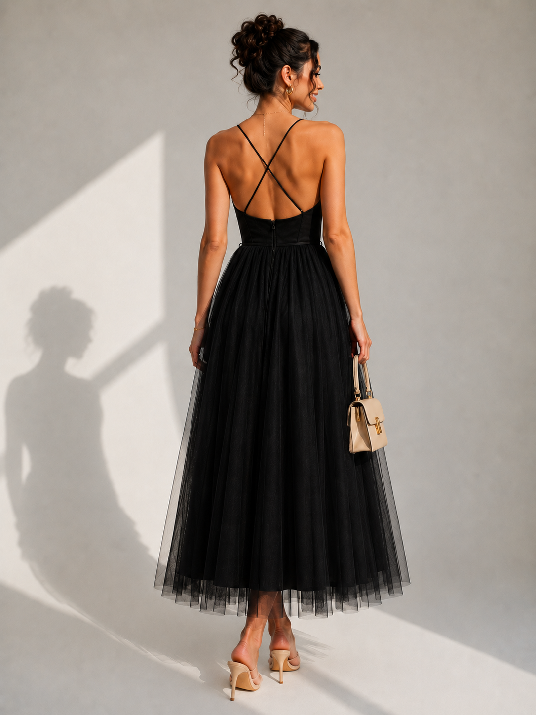 Gina | Vestido Midi com Cintura Marcada