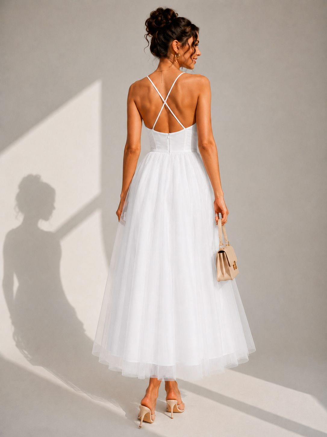 Gina | Vestido Midi com Cintura Marcada
