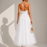 Gina | Vestido Midi com Cintura Marcada