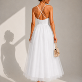 Gina | Vestido Midi com Cintura Marcada