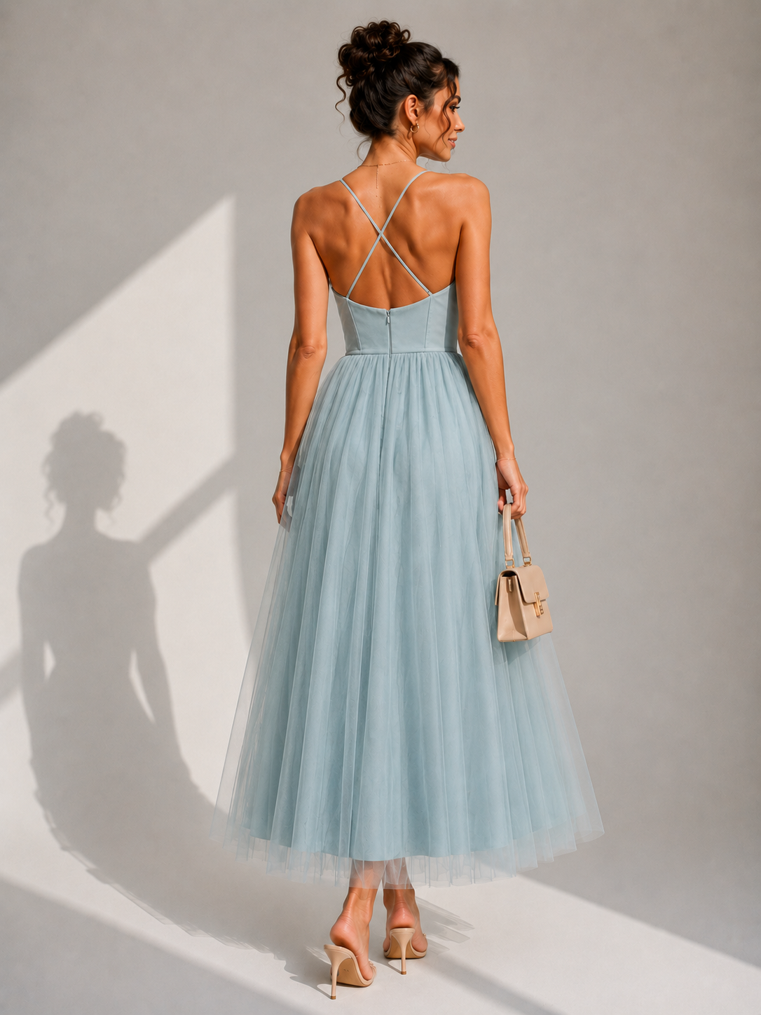 Gina | Vestido Midi com Cintura Marcada