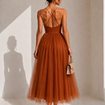 Gina | Vestido Midi com Cintura Marcada
