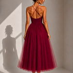 Gina | Vestido Midi com Cintura Marcada
