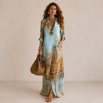 Nélia | Vestido Maxi Boho com Padrão Paisley