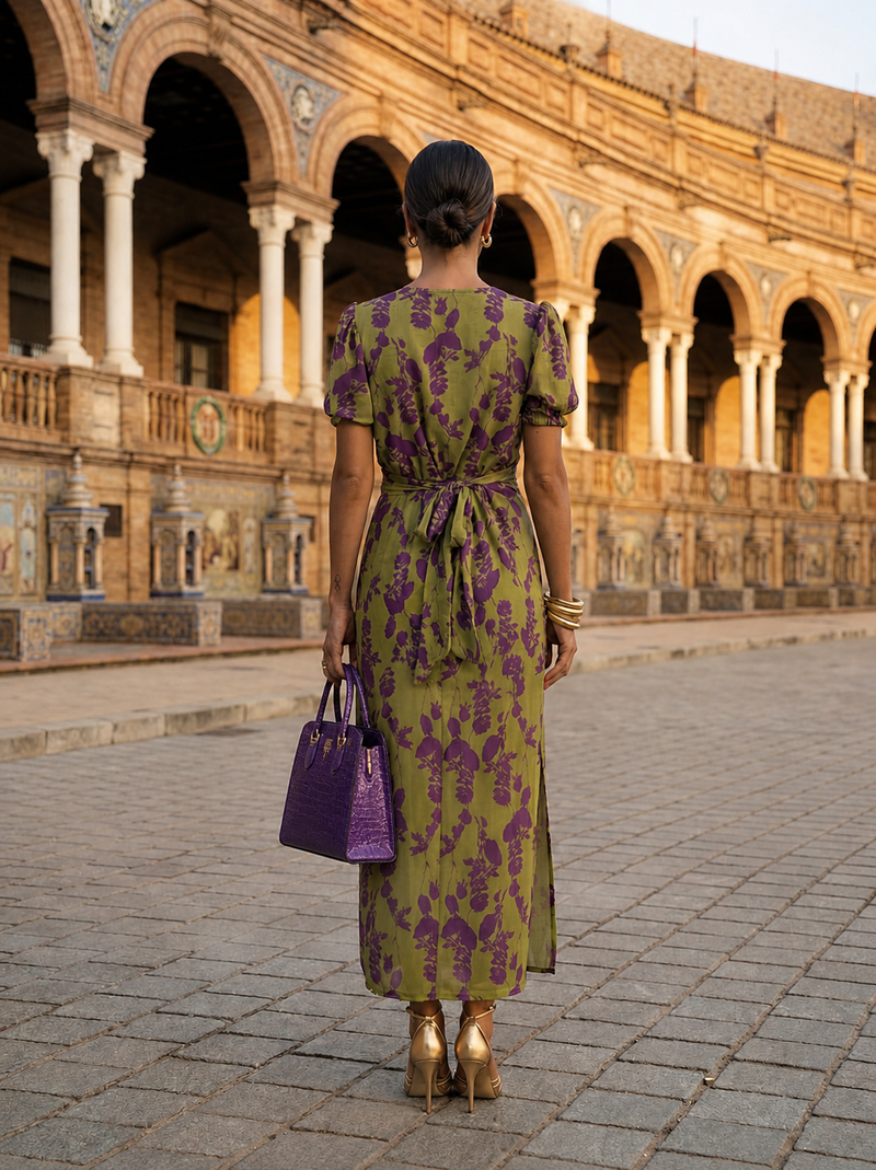 Vestido Maxi Floral com Caimento Fluido