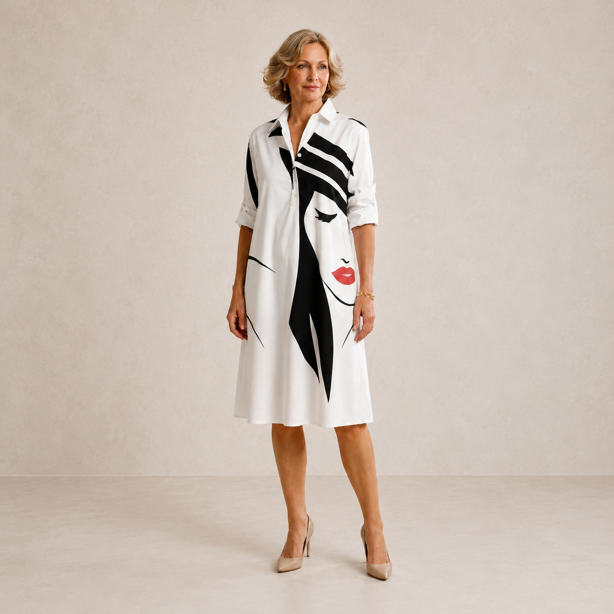 Melânia | Vestido Midi Fluido