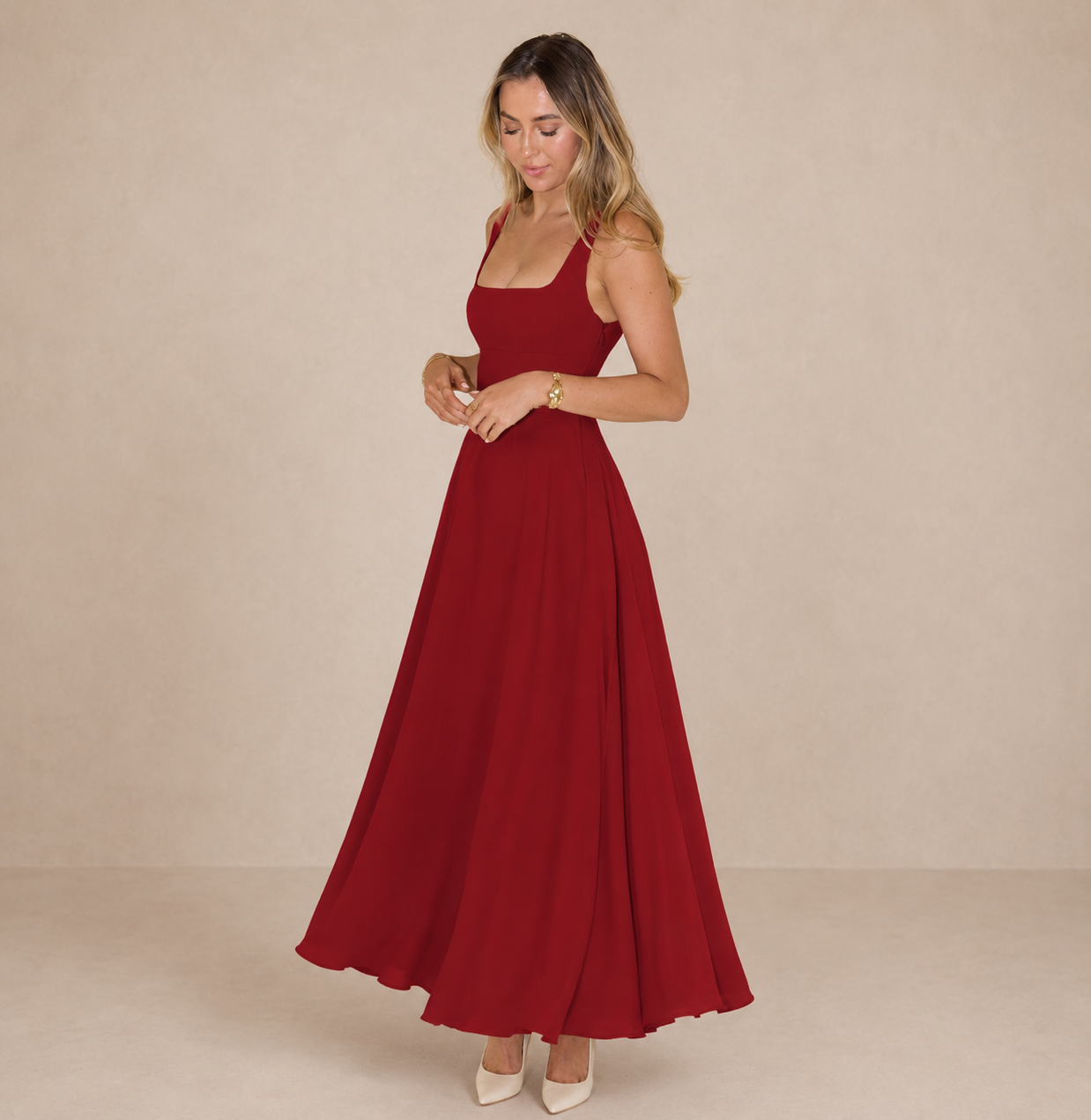 Solange | Vestido Midi Clássico