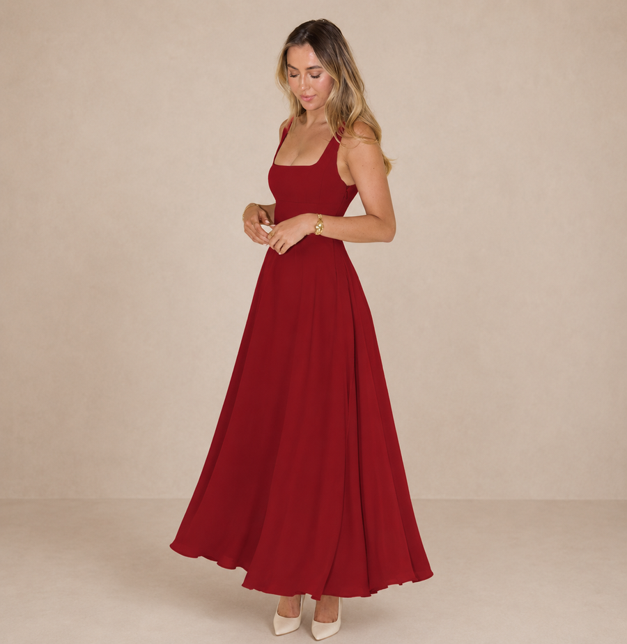 Solange | Vestido Midi Clássico