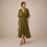 Rebeca | Vestido Midi com Decote em V