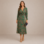 Juliana | Vestido Midi com Decote em V e Cinto