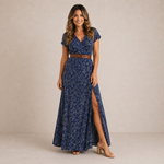 Cristiana | Vestido Maxi Floral com Cinto