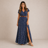Cristiana | Vestido Maxi Floral com Cinto