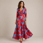 Luna | Vestido Maxi Floral Cruzado