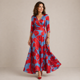 Luna | Vestido Maxi Floral Cruzado