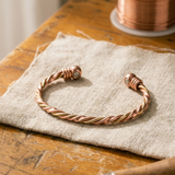 Pulseira de Fios Torcidos em Cobre