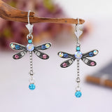 Boucles d'oreilles élégantes libellules sculptées