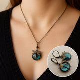 Magnifique collier libellule vintage avec boucles d'oreilles bonus – Offre à durée limitée