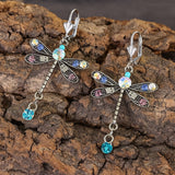 Boucles d'oreilles élégantes libellules sculptées
