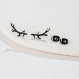 Boucles d'oreilles clous en bois de cerf