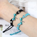 Bracelet tissé main Rêves de libellules
