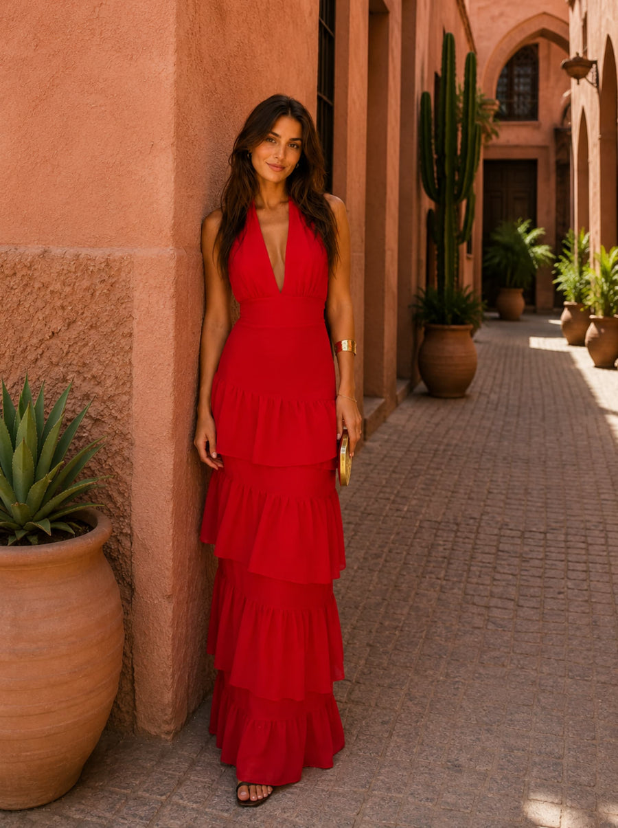 Vestido Manila em vermelho