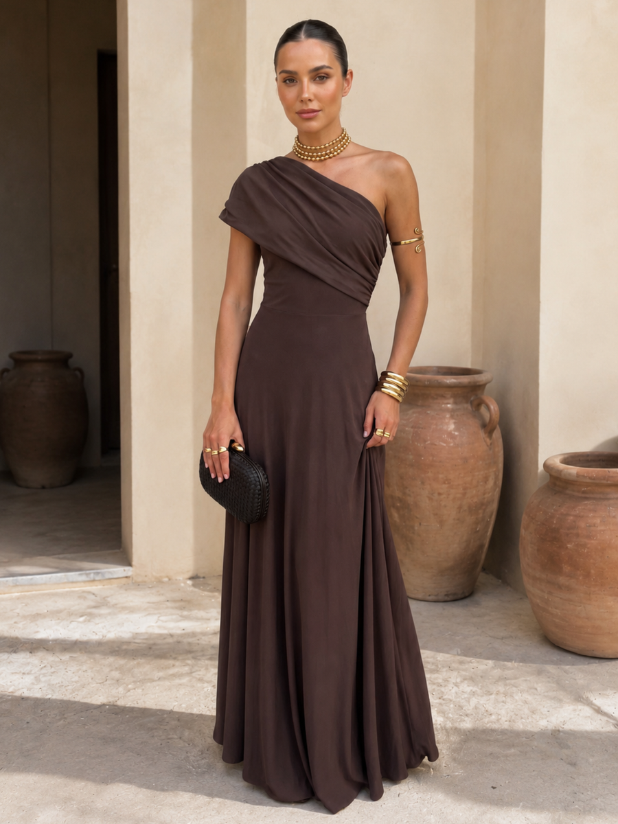 Vestido Toledo em castanho