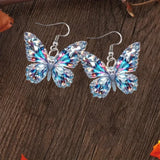 Boucles d'oreilles papillon scintillantes