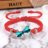 Bracelet tissé main Rêves de libellules