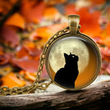 Collier pendentif en verre avec animal esprit de la forêt