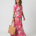 Yara | Vestido Maxi Floral com Decote em V