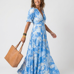 Yara | Vestido Maxi Floral com Decote em V