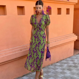 MARÍA | VIBRANT FLORAL WRAP DRESS
